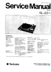 Technics SL-23 • Manuel de service