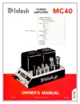 McIntosh  MC40  Mode d’emploi