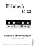 McIntosh  C 22  Manuel de service
