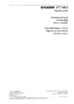 Revox B 77 MK II • Mode d'emploi (83 pages)