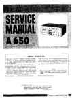 Teac A-650 • Manuel de service