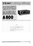 Teac A-800 • Manuel de service
