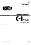 Teac C-1 MK II • Manuel de service