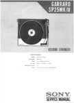 Garrard - Sony SP 25 MK IV • Manuel de service