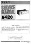 Teac A-420 • Manuel de service