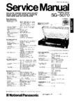 National Panasonic SG-5070 • Manuel de service