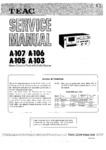 Teac A-103, A-105, A-106, A-107 • Manuel de service