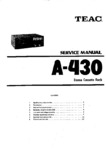 Teac A-430 • Manuel de service