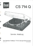 Dual CS 714 Q Manuel de service