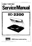 C.E.C.  BD-2200 Manuel de service