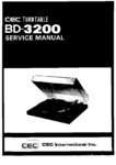 C E.C. BD3200 Manuel de service