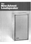 Advent The New Advent Loudspeaker • Brochure 1971