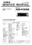 Aiwa AD-F330 • Manuel de service