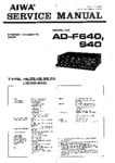 Aiwa AD-F640 (S 40) • Manuel de service