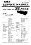 Aiwa AD-F660 • Manuel de service
