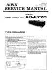 Aiwa AD-F770 • Manuel de service