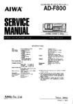 Aiwa AD-F800 • Manuel de service