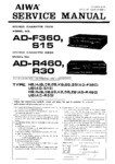 Aiwa AD-F360 (S 15) et AD-R460 (R 30) • Manuel de service