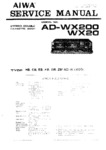 Aiwa AD-WX200 et AD-WX20 • Manuel de service