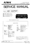 Aiwa AD-WX707 • Manuel de service