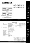 Aiwa AD-WX929 et AD-WX828 • Manuel de service