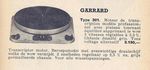 Garrard 301 • Catalogue Radio Bourse Bruxelles 1957