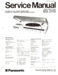 Panasonic SG-2110 Manuel de service