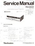 Technics RS-M222 Manuel de service