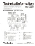 Technics  RS-M222 Informations techniques, méthode de dépannage