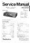 Technics RS-B405 Manuel de service