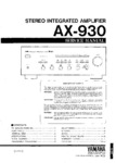 Yamaha AX-930 Manuel de service