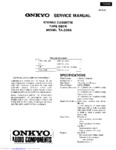Onkyo  TA-2058 Manuel de service