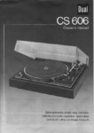 Dual CS 606 Manuel de service (anglais)
