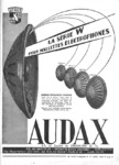 Audax Série W Publicité - Le Haut-Parleur 1er avril 1958 Audio Hi-Fi