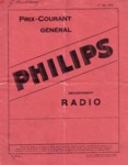 Philips Département Radio Prix Courant Général 1er juin 1931