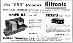 Tacussel Kitronic AP-3 et JTC-5 • Publicité - Toute la Radio n° 230 novembre 1958