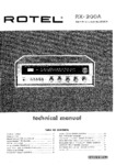 Rotel RX-200A • Manuel de service