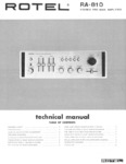 Rotel RA-810 • Manuel de service