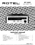 Rotel RT-622 • Manuel de service
