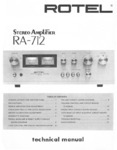 Rotel RA-712 • Manuel de service