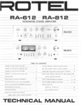 Rotel RA-612 et RA-812 • Manuel de service