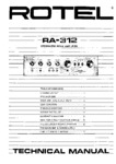 Rotel RA-312 • Manuel de service