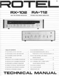 Rotel RA-112 et RX-102 • Manuel de service