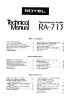 Rotel RA-713 • Manuel de service