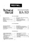 Rotel RA-313 • Manuel de service