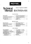 Rotel RA-314 et RA-414 • Manuel de service