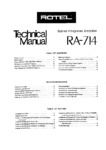 Rotel RA-714 • Manuel de service