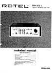 Rotel RA-611 • Manuel de service