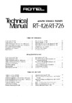 Rotel RT-426 et RT-726 • Manuel de service