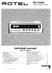 Rotel RX-600A • Manuel de service